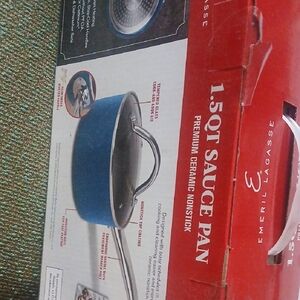 Blue Ceramic Nonstick Sauce Pan